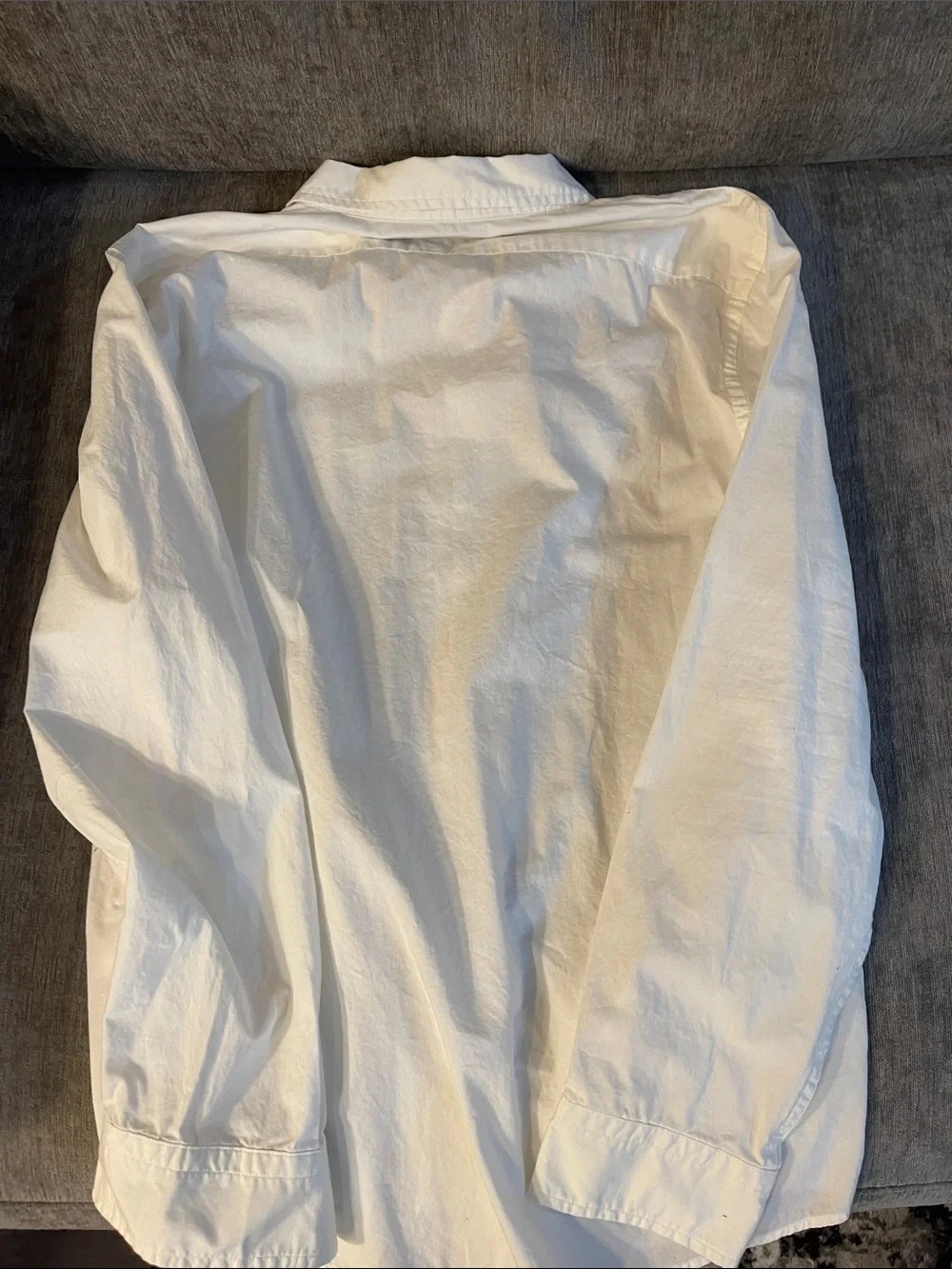 Banana Republic Men's White Untucked Fit Casual Button-Down Shirt